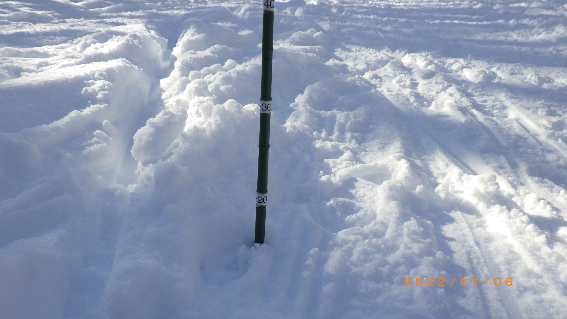 スタート・フィニッシュ地点　積雪約２０センチ（圧雪）
